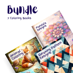 Pattern & Wildlife Collection Bundle – 7 Coloring Books