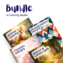 Nature, Patterns & Animal Designs Bundle – 10 Coloring Books